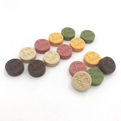10 kom/Part silikonske perle 18 mm perle volim mamu/tatu DIY kopče za dudu varalica Nakit Ogrlica Dodaci za zube Silikonska grickalica za bebe