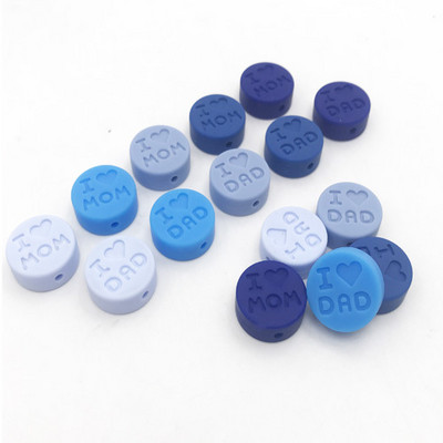 10 kom/Part silikonske perle 18 mm perle volim mamu/tatu DIY kopče za dudu varalica Nakit Ogrlica Dodaci za zube Silikonska grickalica za bebe