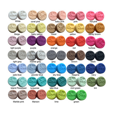 10 kom/Part silikonske perle 18 mm perle volim mamu/tatu DIY kopče za dudu varalica Nakit Ogrlica Dodaci za zube Silikonska grickalica za bebe