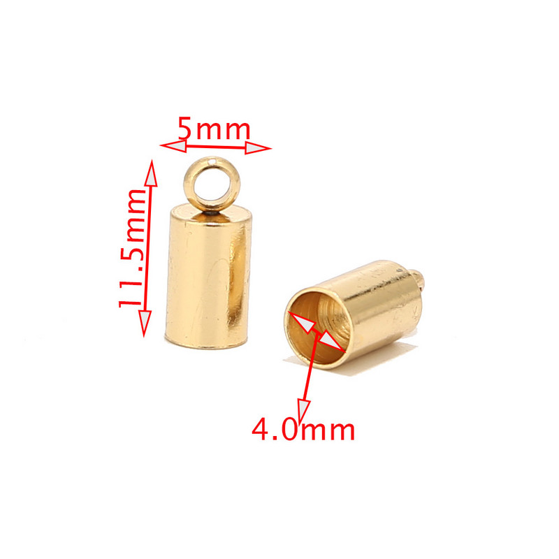 10 komada Završne kapice za zlatnu užetu od nehrđajućeg čelika na ljepilu S kićankama Završne kapice za zlatnu užad s resicama Završeci za nabore 3 mm/4 mm/5 mm/6 mm