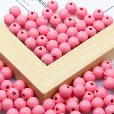 Mărgele din lemn natural, 20 de culori, bile din lemn, mărgele rotunde, distanțiere libere, pentru realizarea de bijuterii, accesorii pentru brățări, colier, 10/15 mm
