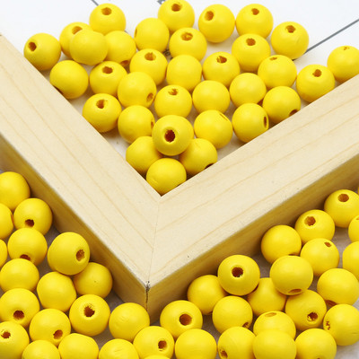 Mărgele din lemn natural, 20 de culori, bile din lemn, mărgele rotunde, distanțiere libere, pentru realizarea de bijuterii, accesorii pentru brățări, colier, 10/15 mm