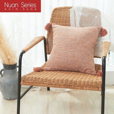 30X50/45X45cm Jastučnica od pamučnog lana obojena pređom s resicama Vruće karirane pruge Jastučnica za jastuk Cojines Decorativos Para Sofa