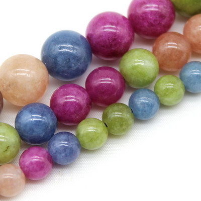 Piatra naturala, neteda, colorata, turmalina, margele rotunde, libere, pentru realizarea de bijuterii, bricolaj, colier, bratari, accesoriu 6/8/10 MM