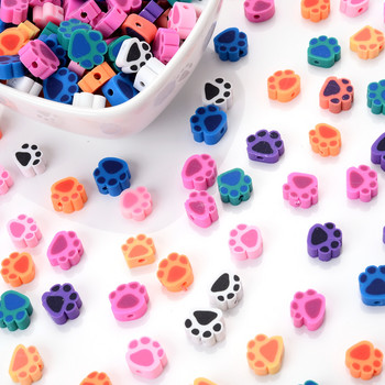 30 τμχ/παρτίδα Cat Paw Polymer Clay Beads Spacer Loose Bead For Jewelry Making DIY Handmade Bracelet Crafts Crafts Αξεσουάρ δώρου
