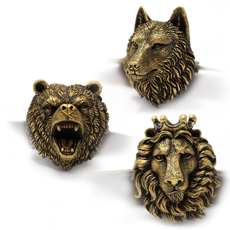 Bear Lion Wolf Shape autós légfrissítő szellőző kapocs aromaterápiás tablettákkal Aromaterápiás gyanta parfüm diffúzor illatdiffúzor