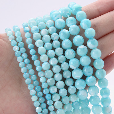 Prirodne školjkaste perle Šarene okrugle biserne labave razmaknice za izradu nakita DIY šarm narukvica ogrlica dodaci 4/6/8 mm