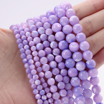 Prirodne školjkaste perle Šarene okrugle biserne labave razmaknice za izradu nakita DIY šarm narukvica ogrlica dodaci 4/6/8 mm