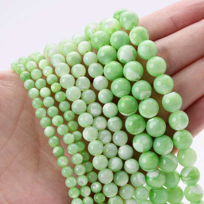 Prirodne školjkaste perle Šarene okrugle biserne labave razmaknice za izradu nakita DIY šarm narukvica ogrlica dodaci 4/6/8 mm