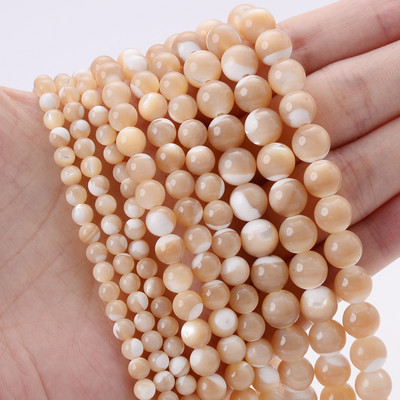 Prirodne školjkaste perle Šarene okrugle biserne labave razmaknice za izradu nakita DIY šarm narukvica ogrlica dodaci 4/6/8 mm