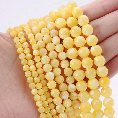 Prirodne školjkaste perle Šarene okrugle biserne labave razmaknice za izradu nakita DIY šarm narukvica ogrlica dodaci 4/6/8 mm