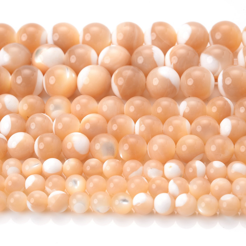 Prirodne školjkaste perle Šarene okrugle biserne labave razmaknice za izradu nakita DIY šarm narukvica ogrlica dodaci 4/6/8 mm