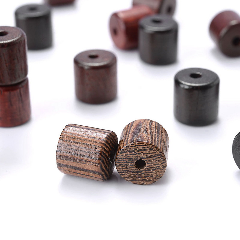 Bačvaste perle od prirodnog drva Odstojnik u obliku cilindra Drvene perle za izradu nakita DIY Narukvica Ogrlica Ručno izrađeni dodaci 30 kom