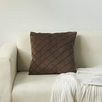 Luksuzni modni karirani vez, žuti baršun, geometrijski jastuci, jastučnice, jastučnice, jastučnice, kućni ukrasni jastuk za kauč