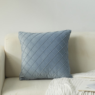 Luksuzni modni karirani vez, žuti baršun, geometrijski jastuci, jastučnice, jastučnice, jastučnice, kućni ukrasni jastuk za kauč