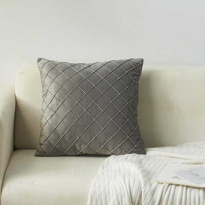 Luksuzni modni karirani vez, žuti baršun, geometrijski jastuci, jastučnice, jastučnice, jastučnice, kućni ukrasni jastuk za kauč