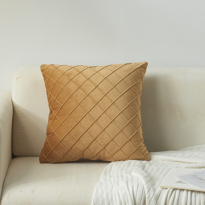 Luksuzni modni karirani vez, žuti baršun, geometrijski jastuci, jastučnice, jastučnice, jastučnice, kućni ukrasni jastuk za kauč