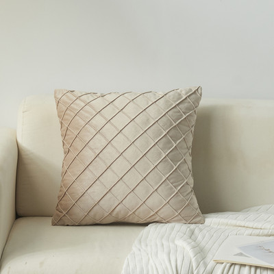 Luksuzni modni karirani vez, žuti baršun, geometrijski jastuci, jastučnice, jastučnice, jastučnice, kućni ukrasni jastuk za kauč