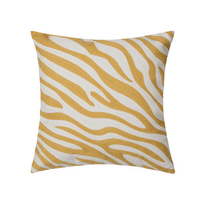 Sárga szőtt csíkos pamut zebra mintás párnahuzat északi stílusú geometrikus párnahuzat kanapé autós irodai szék derékpárna