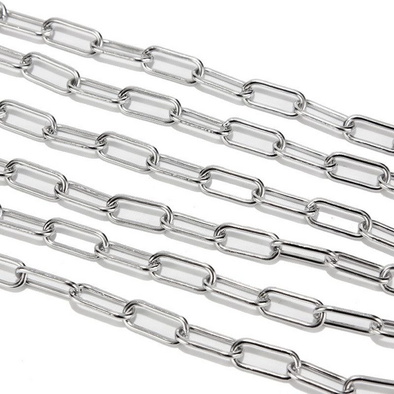 1 metar širine 7 mm od nehrđajućeg čelika zlatne boje Rolo lančići za kablove Heavy Chic lanac pogodan za izradu nakita