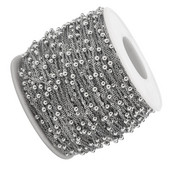 10 metara rasuti luksuzni satelitski lanac od nehrđajućeg čelika Anti-Tarnish Bead Ball Kabelski lanac za ogrlicu Choker Anklet Izrada