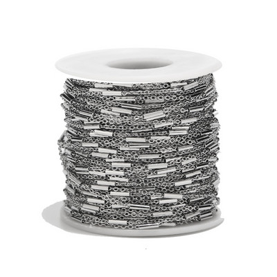 10 metara rasuti luksuzni satelitski lanac od nehrđajućeg čelika Anti-Tarnish Bead Ball Kabelski lanac za ogrlicu Choker Anklet Izrada