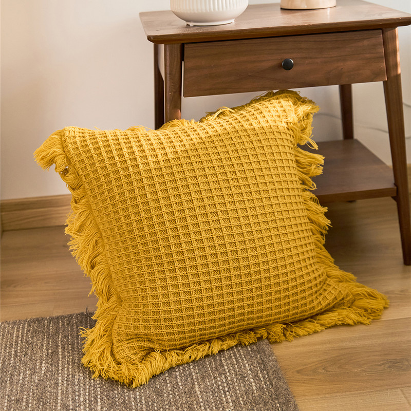 Visokokvalitetna jastučna navlaka s resicama Žuta Plava Bijela Narančasta Jastučna navlaka Dekoracija za spavaću sobu Jastučnica 45x45 cm Jastuci