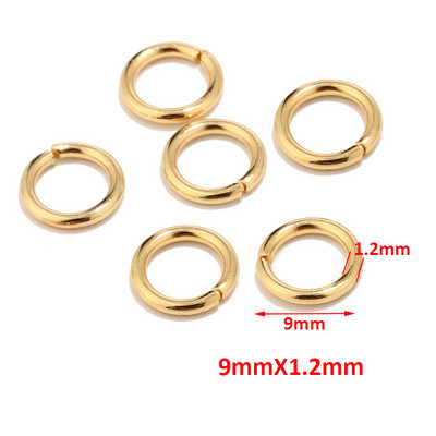 200 komada 18K zlatnih kopči s jastogom od nehrđajućeg čelika i 3,5 mm 4 mm 5 mm 6 mm 7 mm 8 mm 9 mm 10 mm otvorenih skočnih prstenova Nalazi za izradu nakita