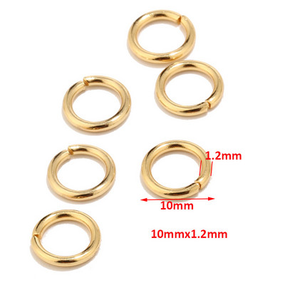 200 komada 18K zlatnih kopči s jastogom od nehrđajućeg čelika i 3,5 mm 4 mm 5 mm 6 mm 7 mm 8 mm 9 mm 10 mm otvorenih skočnih prstenova Nalazi za izradu nakita