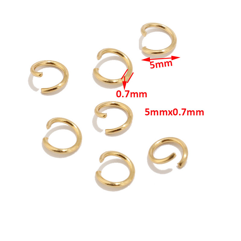 200 komada 18K zlatnih kopči s jastogom od nehrđajućeg čelika i 3,5 mm 4 mm 5 mm 6 mm 7 mm 8 mm 9 mm 10 mm otvorenih skočnih prstenova Nalazi za izradu nakita