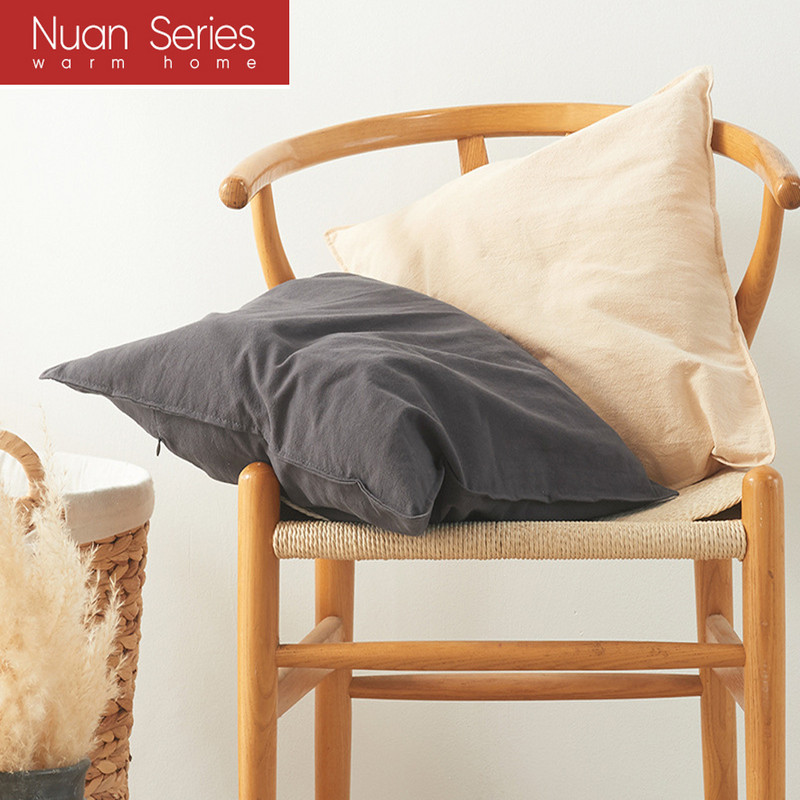 Obična jastučnica 45x45cm/30x50cm lanena navlaka za jastuk krem tamnoplava zelena s resama za uređenje doma krevet sofa kauč