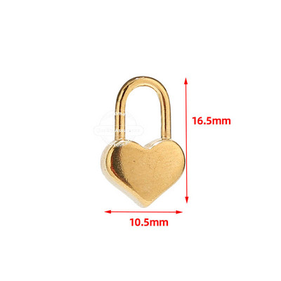 6 komada zlatnih brava od nehrđajućeg čelika, privjesaka za ključeve u obliku zvijezde u obliku srca, lokota, privjesaka za narukvice, ogrlicu, DIY nakita, obrta