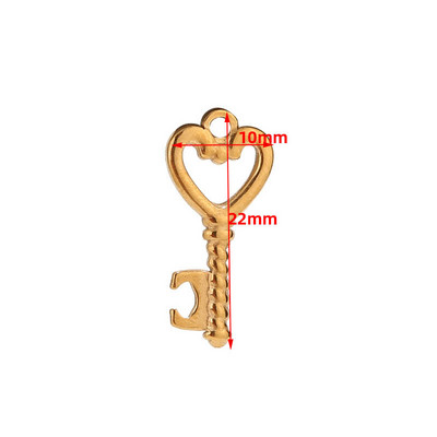 6 komada zlatnih brava od nehrđajućeg čelika, privjesaka za ključeve u obliku zvijezde u obliku srca, lokota, privjesaka za narukvice, ogrlicu, DIY nakita, obrta