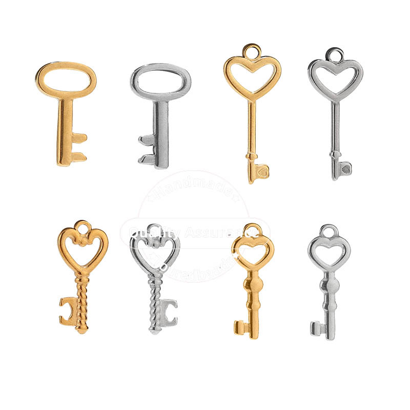 6 komada zlatnih brava od nehrđajućeg čelika, privjesaka za ključeve u obliku zvijezde u obliku srca, lokota, privjesaka za narukvice, ogrlicu, DIY nakita, obrta