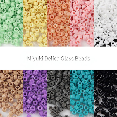 10g/торба 11/0 Япония Непрозрачни стъклени дистанционни мъниста Miyuki Delica Разхлабени мъниста за изработка на бижута Стъклени мъниста Направи си сам Ръчно шиене