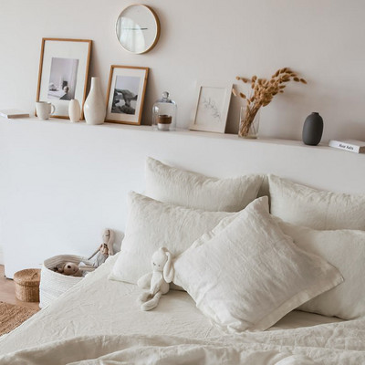 1 buc. Față de pernă din in natural 100% husă de pernă moale Oxford pentru îngrijirea pielii husă de pernă 45x45 50x50 60x60 70x70 80x80