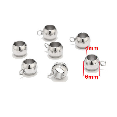 Ανοξείδωτο ατσάλι Χρυσό Χρώμα Βύσματα Μπαλάκια Χάντρες ταιριάζουν Κρεμαστά βραχιόλι γοητείας 8mm/6mm