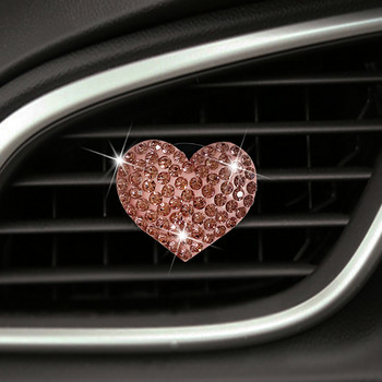 Μίνι Διακοσμητικό Αυτοκινήτου σε σχήμα Καρδιάς Εσωτερικό Αρωματικό για Αυτοκίνητο Διάχυση Αρώματος Αυτοκινήτου Κλιπ αρώματος Bling Αξεσουάρ αυτοκινήτου Κορίτσια
