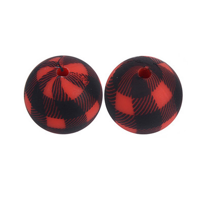 Chenkai 10 DB 15mm Shamrock Print szilikon gyöngyök baba kerek formájú gyöngyök fogzás BPA mentes barkácsolás érzékszervi rágójátékok kiegészítők