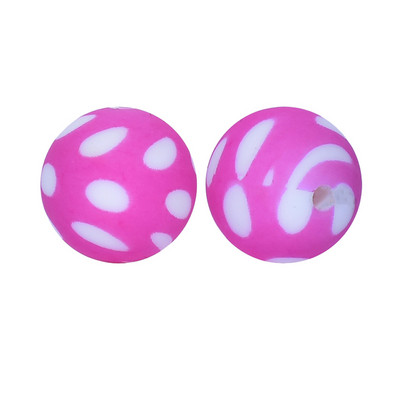 Chenkai 10 DB 15mm Shamrock Print szilikon gyöngyök baba kerek formájú gyöngyök fogzás BPA mentes barkácsolás érzékszervi rágójátékok kiegészítők