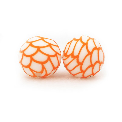 Chenkai 10 DB 15mm Shamrock Print szilikon gyöngyök baba kerek formájú gyöngyök fogzás BPA mentes barkácsolás érzékszervi rágójátékok kiegészítők