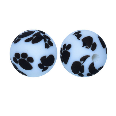Chenkai 10 DB 15mm Shamrock Print szilikon gyöngyök baba kerek formájú gyöngyök fogzás BPA mentes barkácsolás érzékszervi rágójátékok kiegészítők