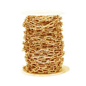 Αλυσίδες 1 μέτρου από ανοξείδωτο ατσάλι Chunky Trendy U Link Chain Χρυσό 5x13mm για μινιμαλιστική κατασκευή κολιέ