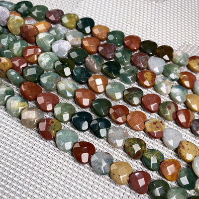 Prirodni kamen u obliku srca Fasetirane perle kristal Polugotove labave perle Za izradu nakita DIY Ogrlica Narukvica Pribor