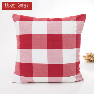 Karirano prugasto poliestersko pamučno platno jastučnica jastučnica tamnoplava fotelja kauč kućni dekor jastučnica 45x45/30x50cm