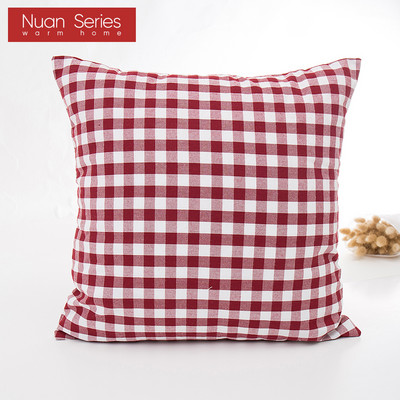 Karirano prugasto poliestersko pamučno platno jastučnica jastučnica tamnoplava fotelja kauč kućni dekor jastučnica 45x45/30x50cm