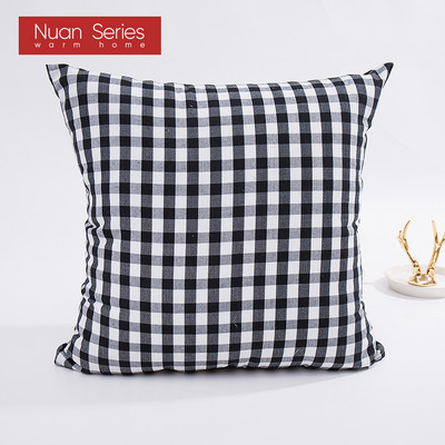 Karirano prugasto poliestersko pamučno platno jastučnica jastučnica tamnoplava fotelja kauč kućni dekor jastučnica 45x45/30x50cm