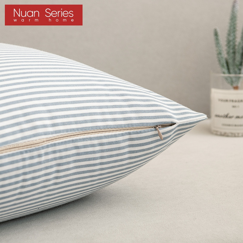 Karirano prugasto poliestersko pamučno platno jastučnica jastučnica tamnoplava fotelja kauč kućni dekor jastučnica 45x45/30x50cm