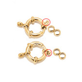 3 kom zlatne okrugle opružne kopče od nehrđajućeg čelika za narukvicu, ogrlicu. Uradi sam izrada nakita s 8 konektora
