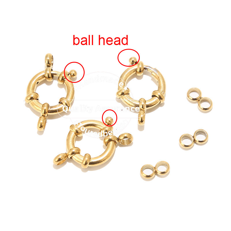 3 kom zlatne okrugle opružne kopče od nehrđajućeg čelika za narukvicu, ogrlicu. Uradi sam izrada nakita s 8 konektora